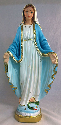 JCatholic / OUR LADY OF GRACE ITALIAN MADE PLASTER STATUE 8in / OLGRC8