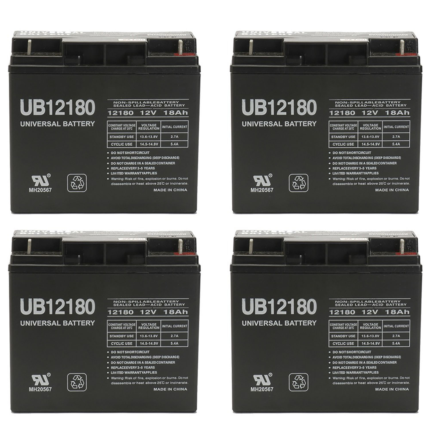UPG UB12180MP482 12V 18Ah 6DFM17 Task Force Mower Batteries Replaces