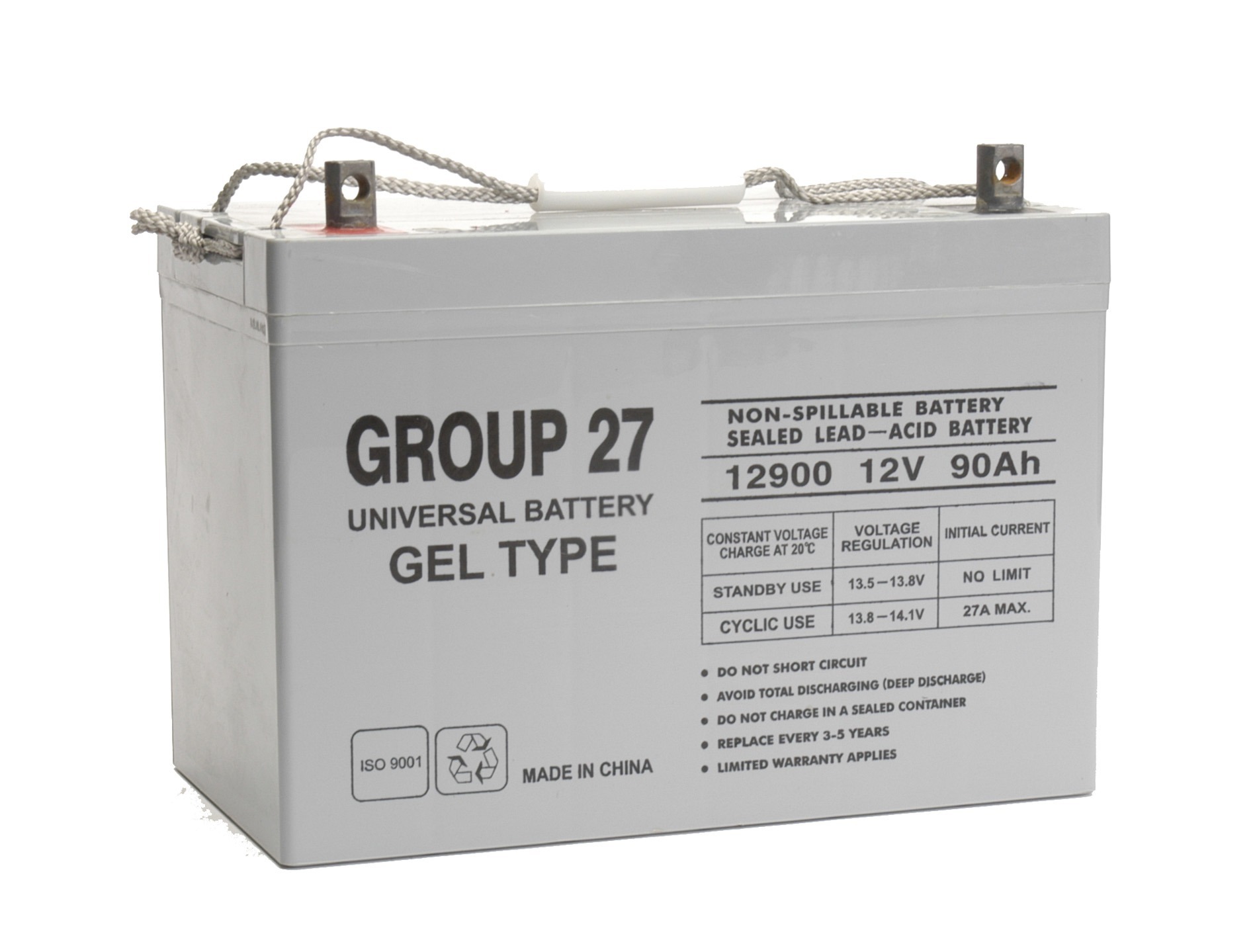 12v 90ah (Group 27) Gel Battery for Hammerhead Resort 21 and 30 Pool Vacuum