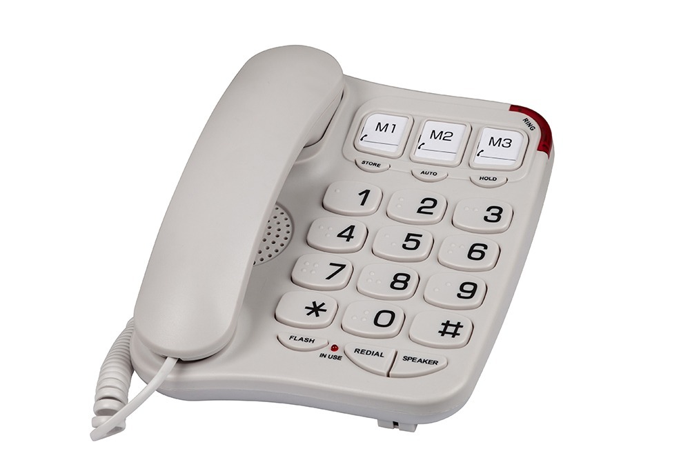 Braille Big Button phone for visually impaired and the elderly