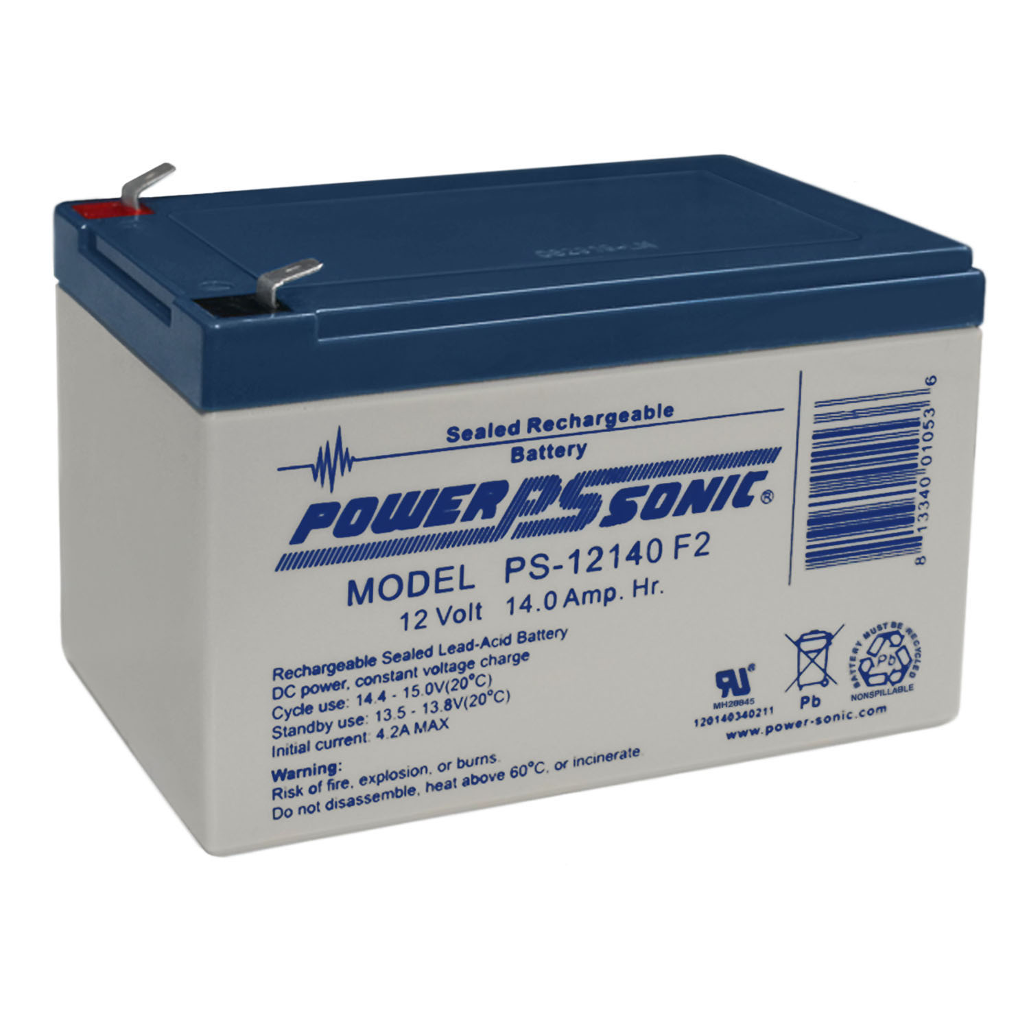12V 14Ah F2 SLA Replacement Battery for EV Rider EV-Rider Scooter