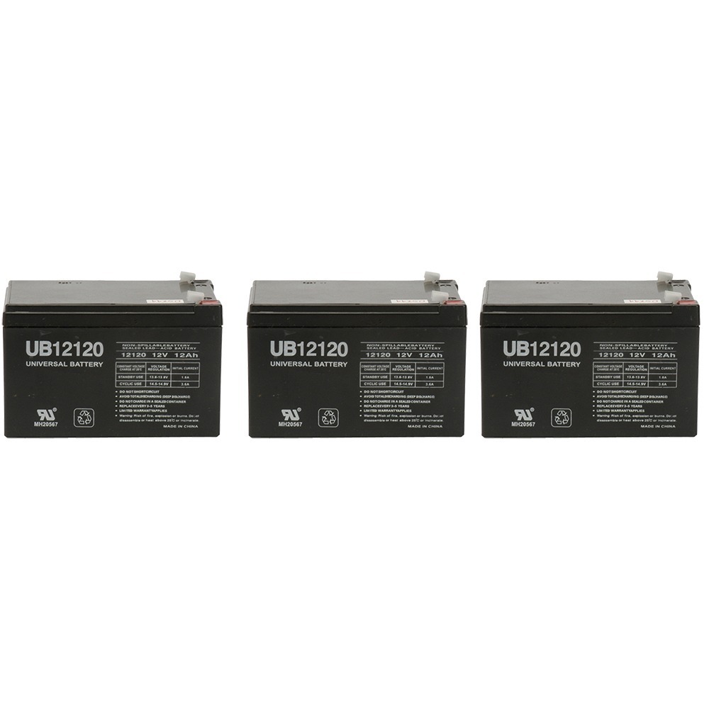 D5744 SLA BATTERY 12V;12AH; F1 TERMINALS- UB12120 - PACK OF 3