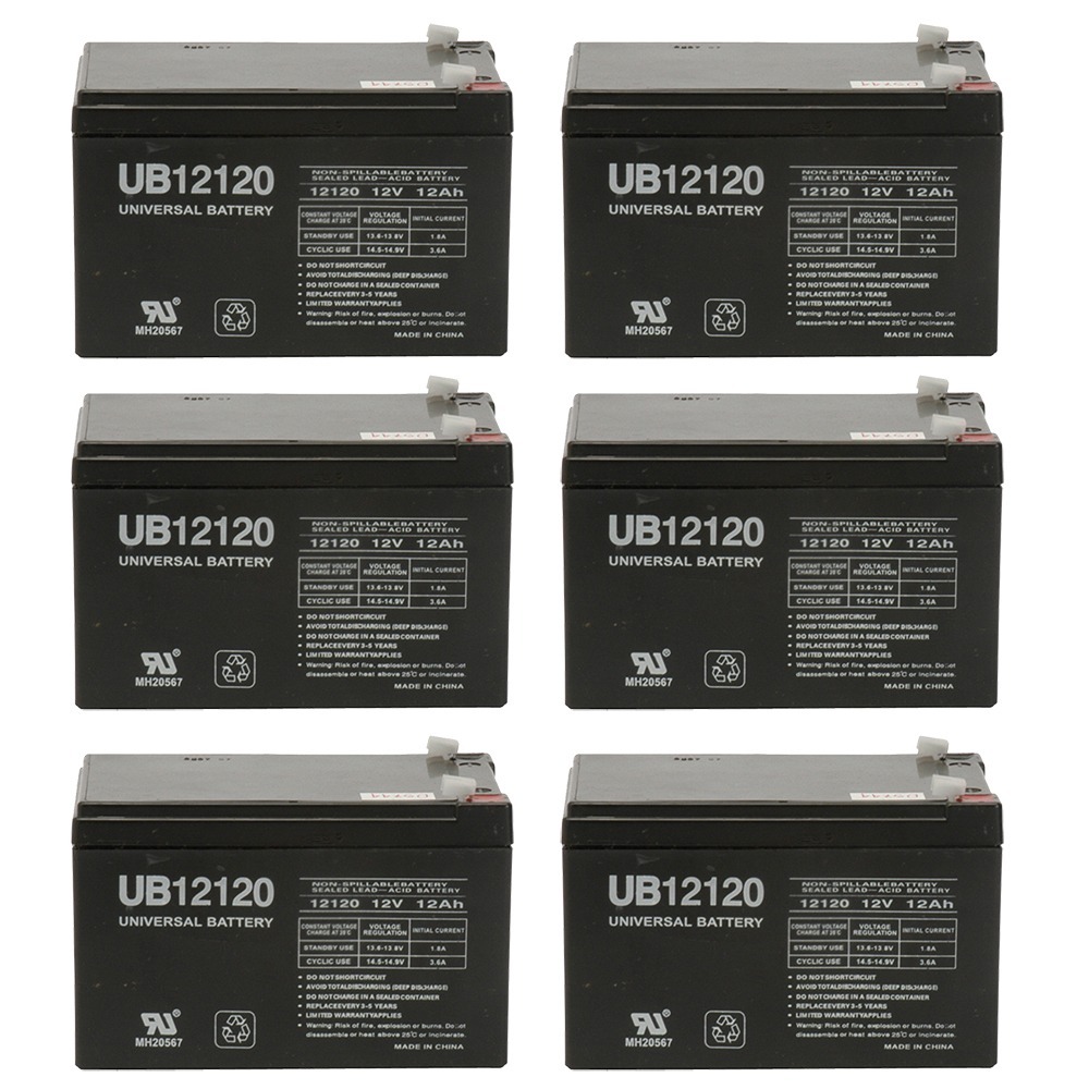 D5744 SLA BATTERY 12V;12AH; F1 TERMINALS- UB12120 - PACK OF 6