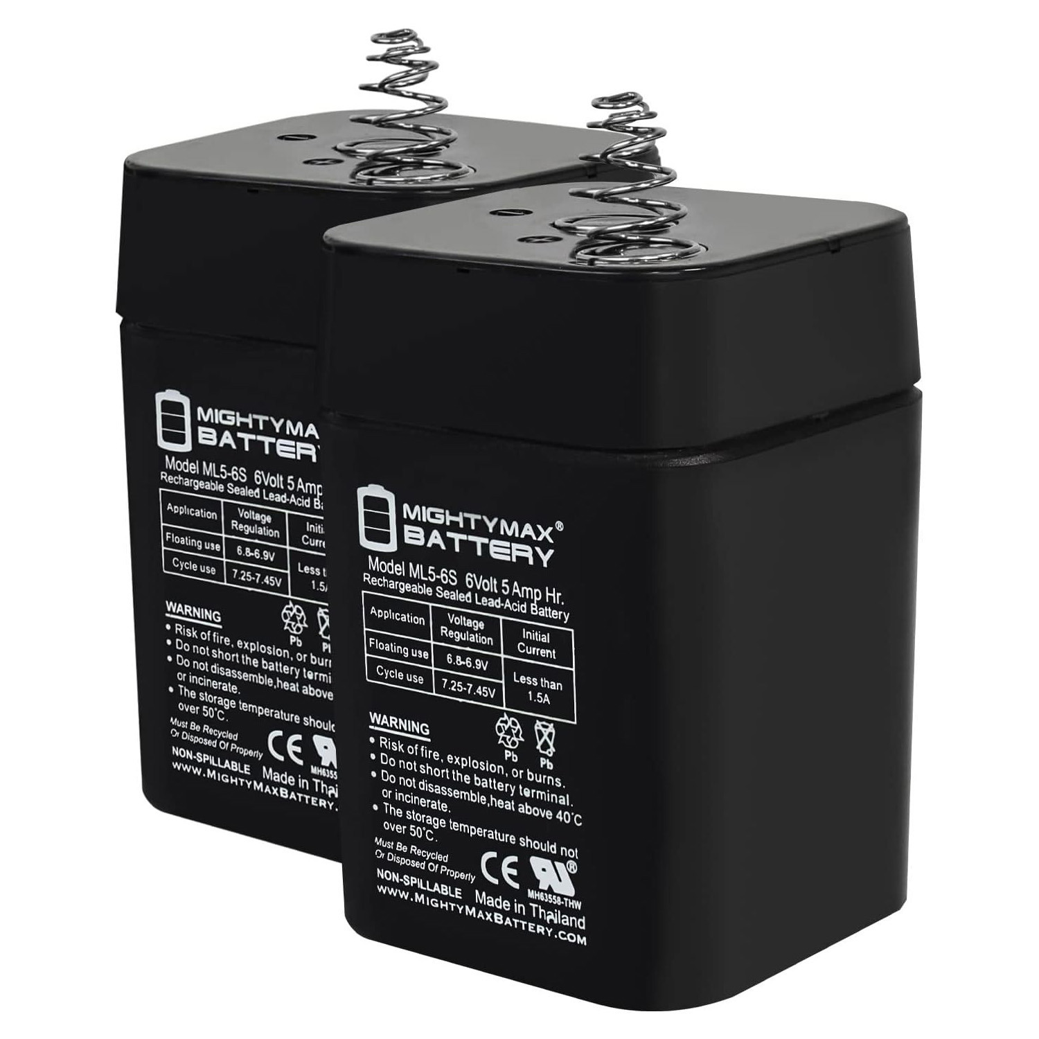 6V 5AH SLA Replacement Battery Compatible with Wildgame TH-DX1 Feeder - 2 Pack