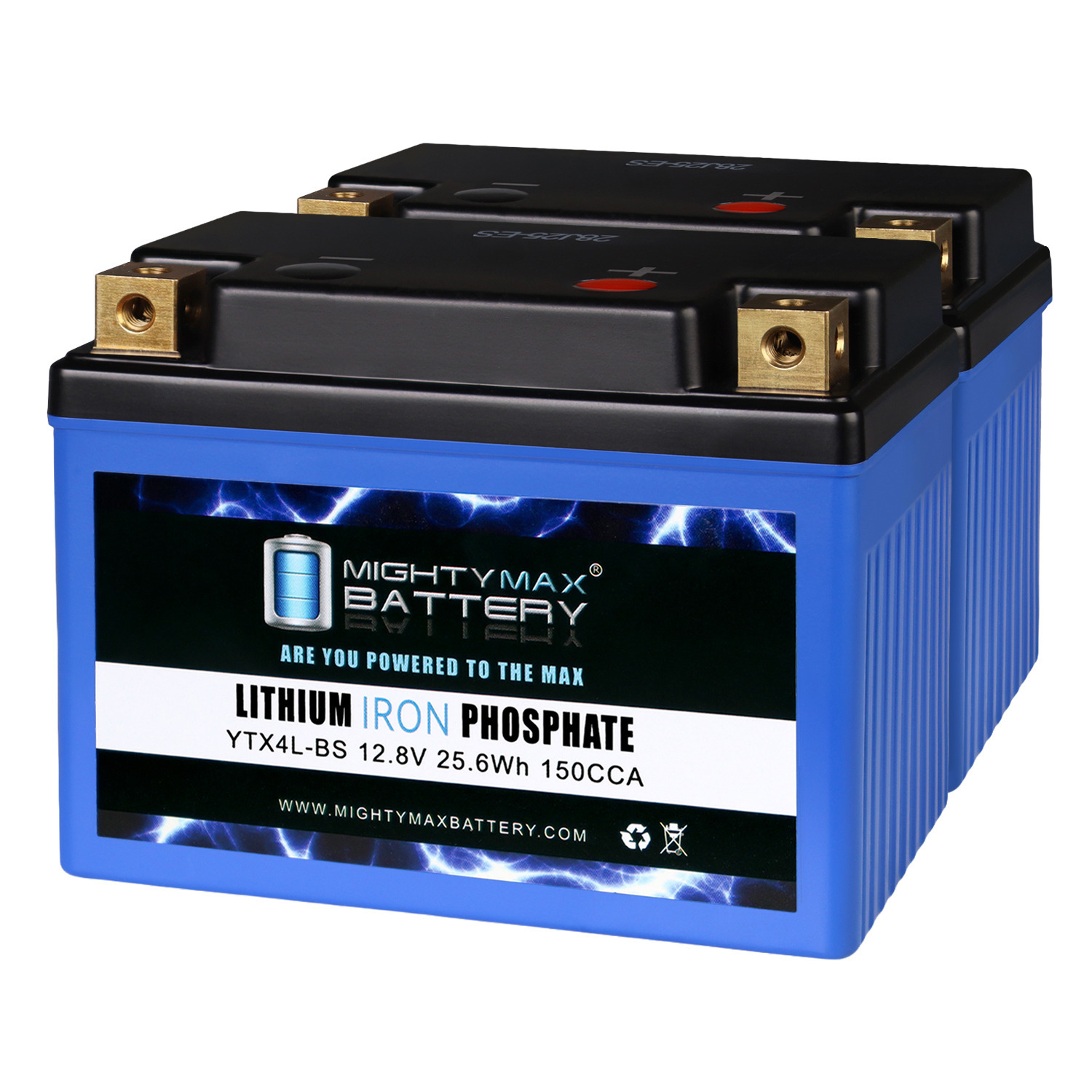 YTX4L-BS Lithium Replacement Battery Compatible with Interstate Power Sport Battery - 2 Pack
