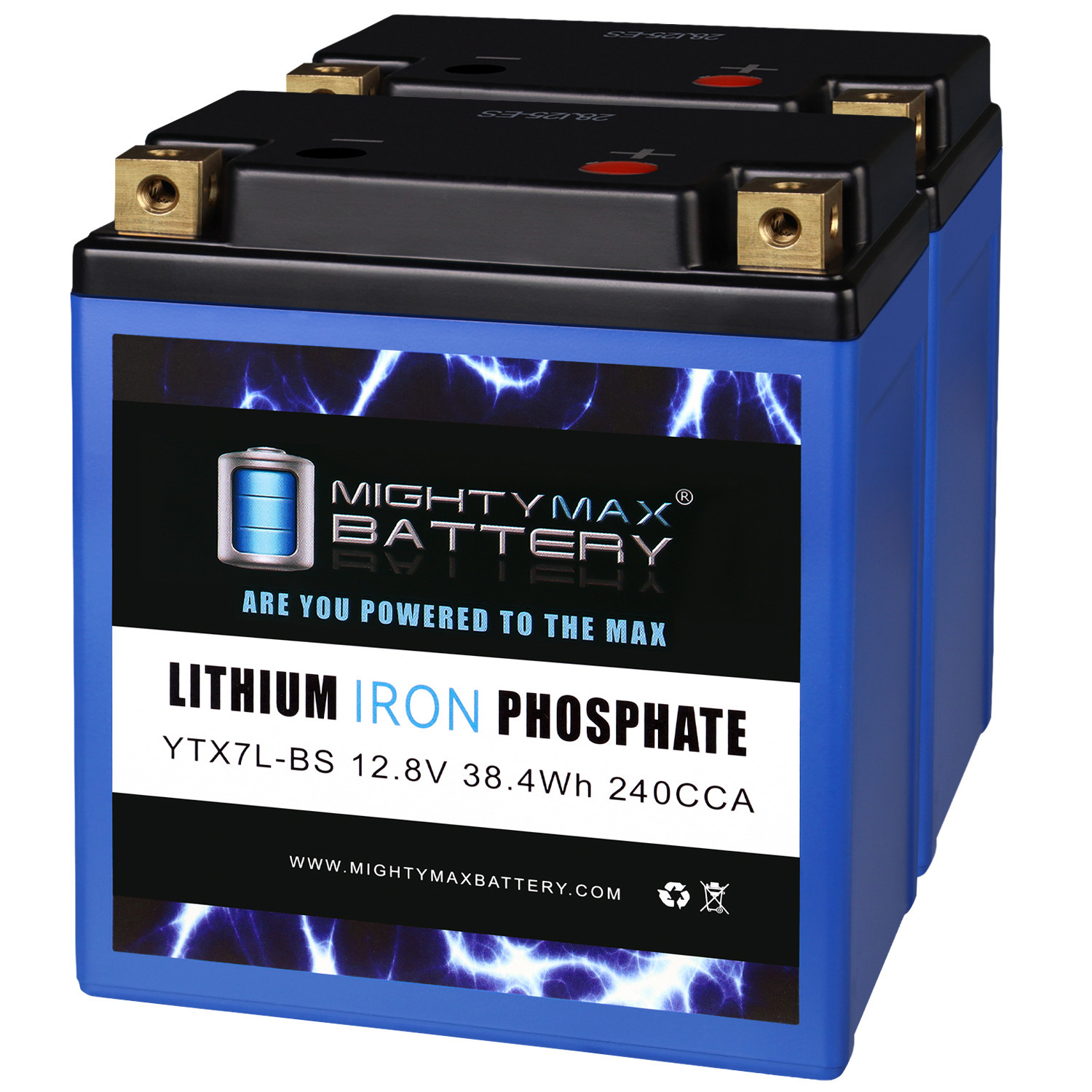 YTX7L-BS Lithium Replacement Battery Compatible with Ampxell YTX7L-BS - 2 Pack