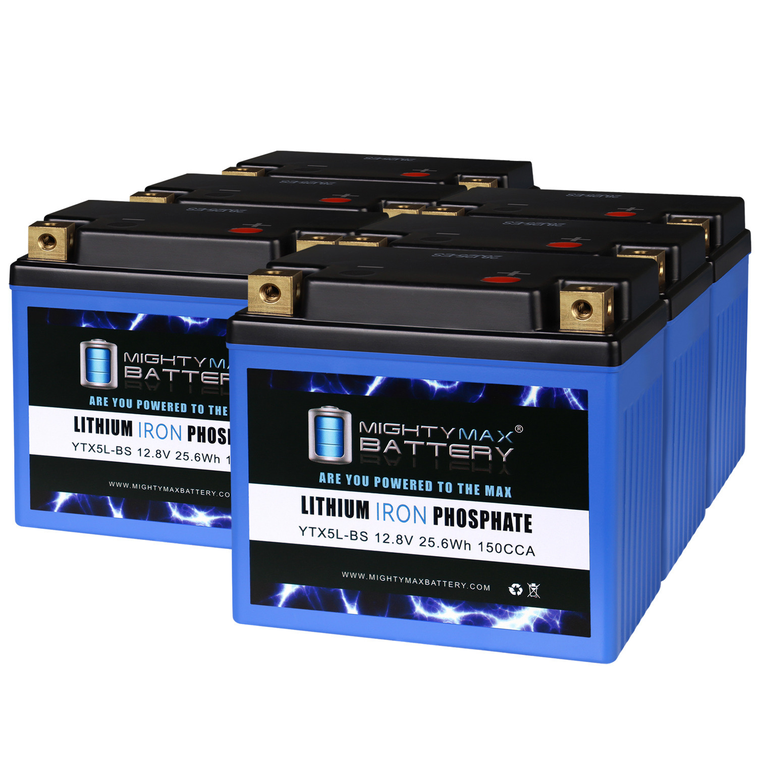 YTX5L-BS Lithium Replacement Battery Compatible with Precision YTX5L-BS - 6 Pack