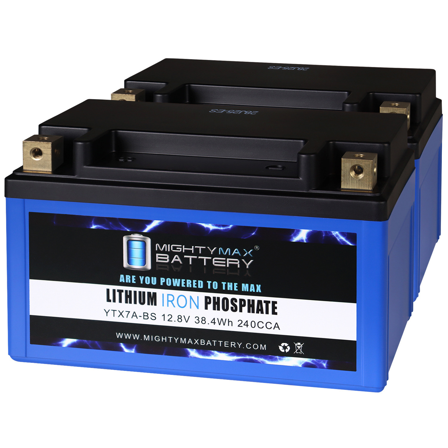 YTX7A-BS Lithium Replacement Battery Compatible with SigmasTek STX7A-BS - 2 Pack