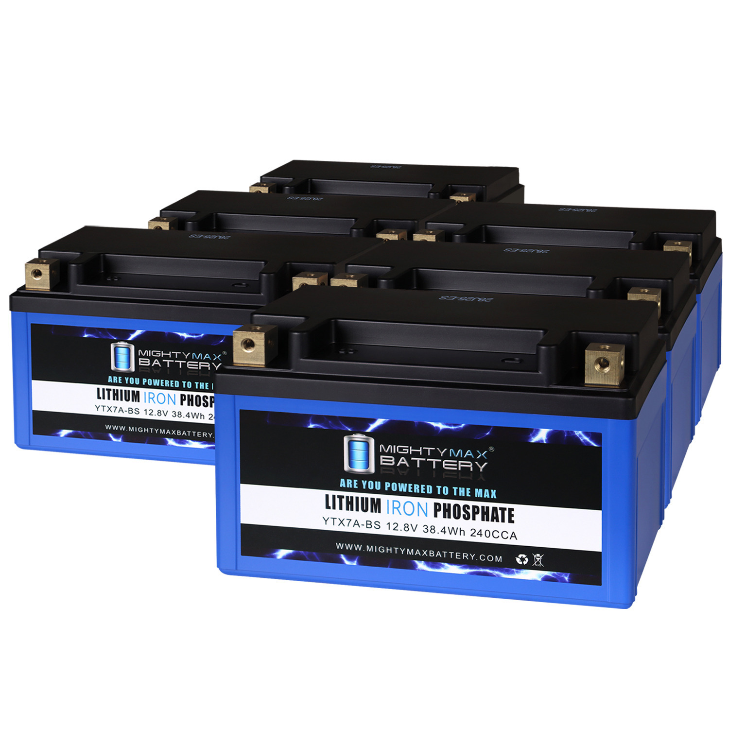 YTX7A-BS Lithium Replacement Battery Compatible with Kawasaki KLX230, ABS 21-22 - 6 Pack