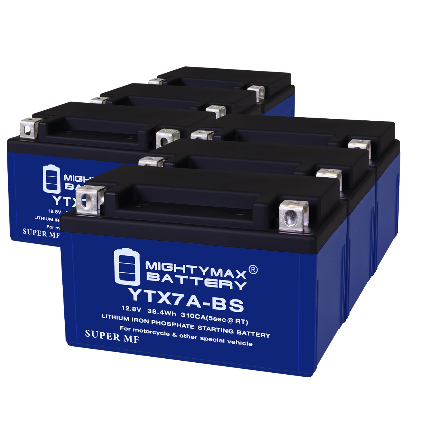 YTX7A-BS Lithium Replacement Battery Compatible with Kymco 50 Super 8 17-20 - 6 Pack