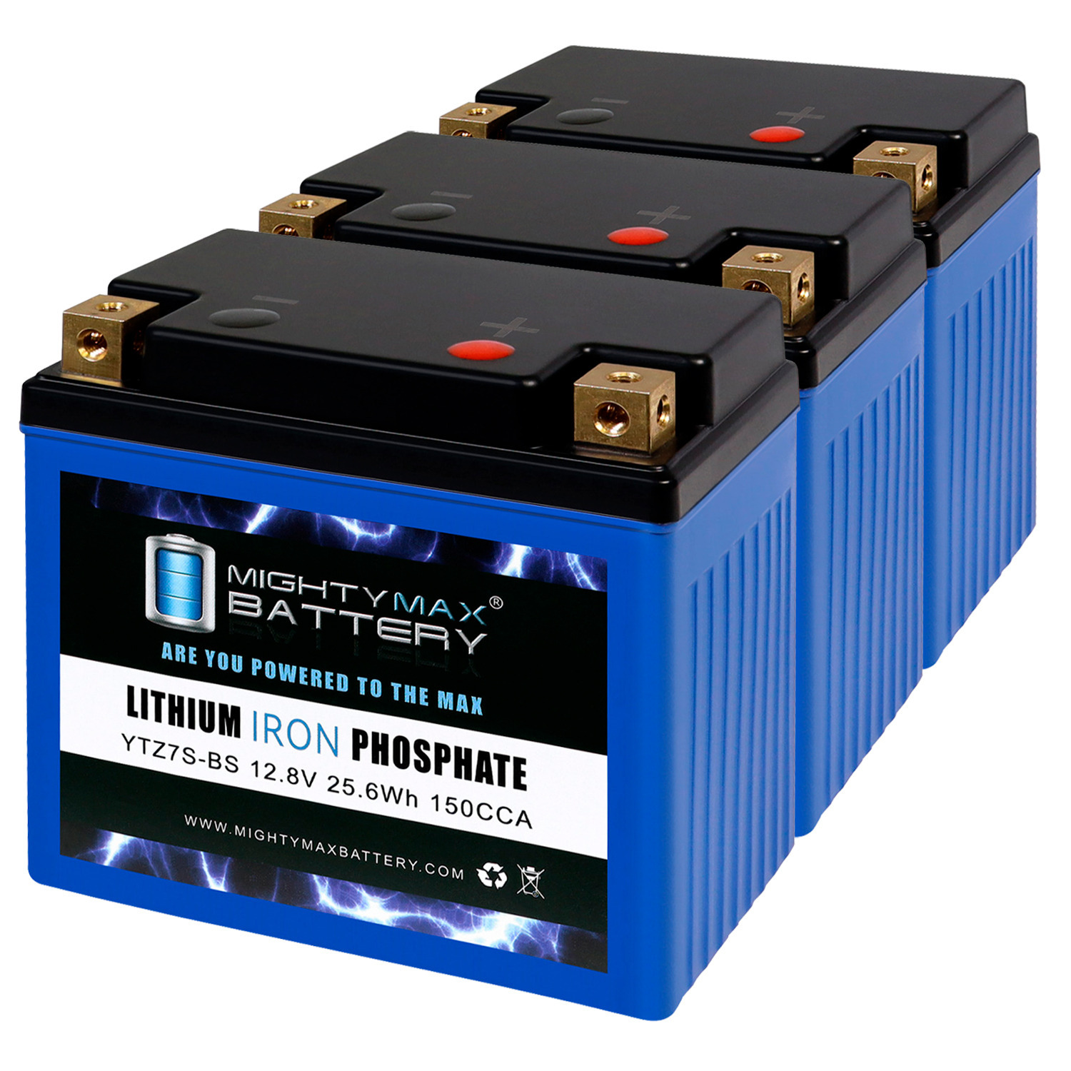 YTZ7S Lithium Replacement Battery Compatible with KTM 450 SX-F, XC-F, XC-W 2011 - 3 Pack
