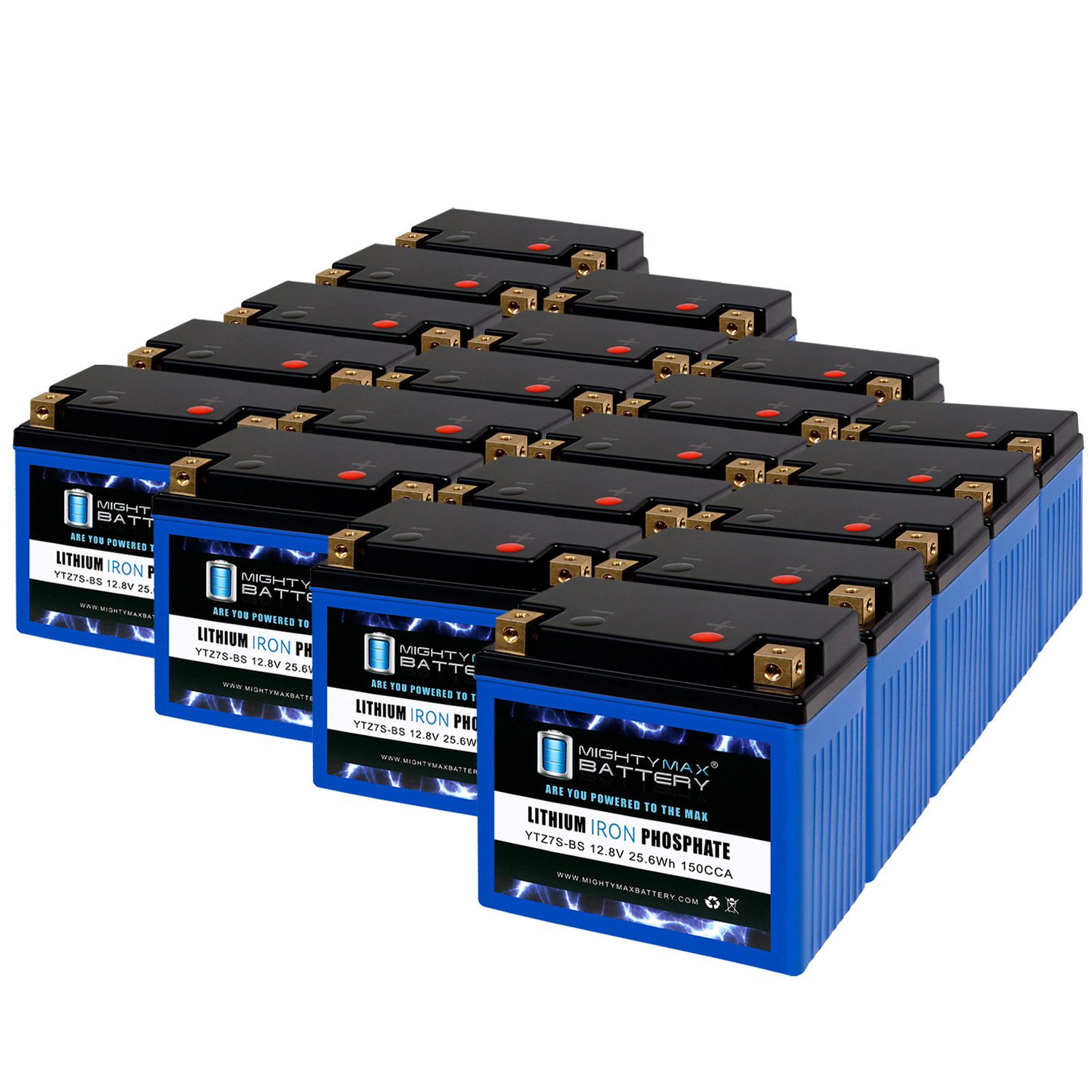 YTZ7S Lithium Replacement Battery Compatible with Honda Kawasaki KTM E-Ton BMW - 20 Pack