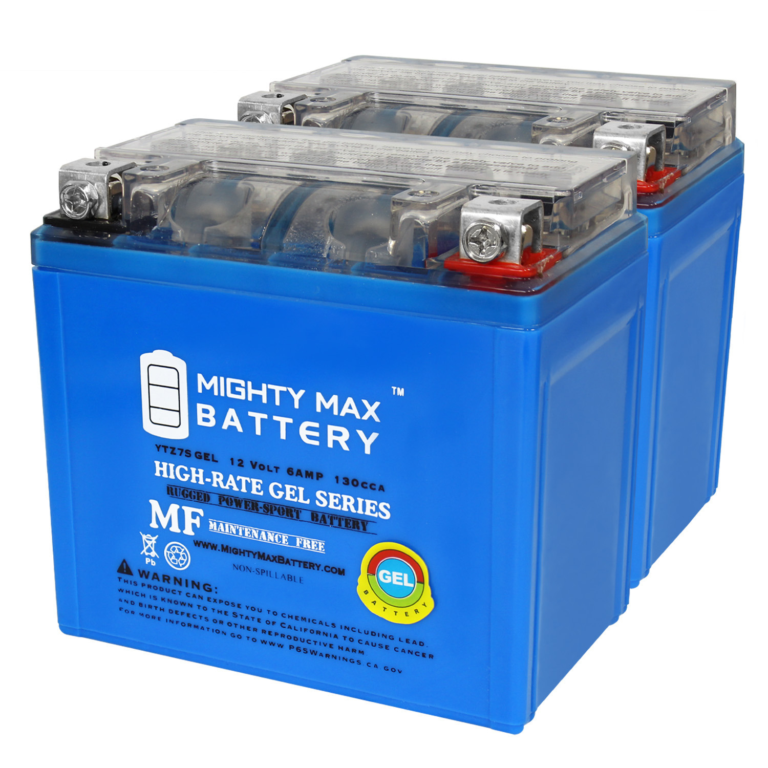 12V 6AH GEL Replacement Battery Compatible with Honda 250 CRF250F 23 - 2 Pack