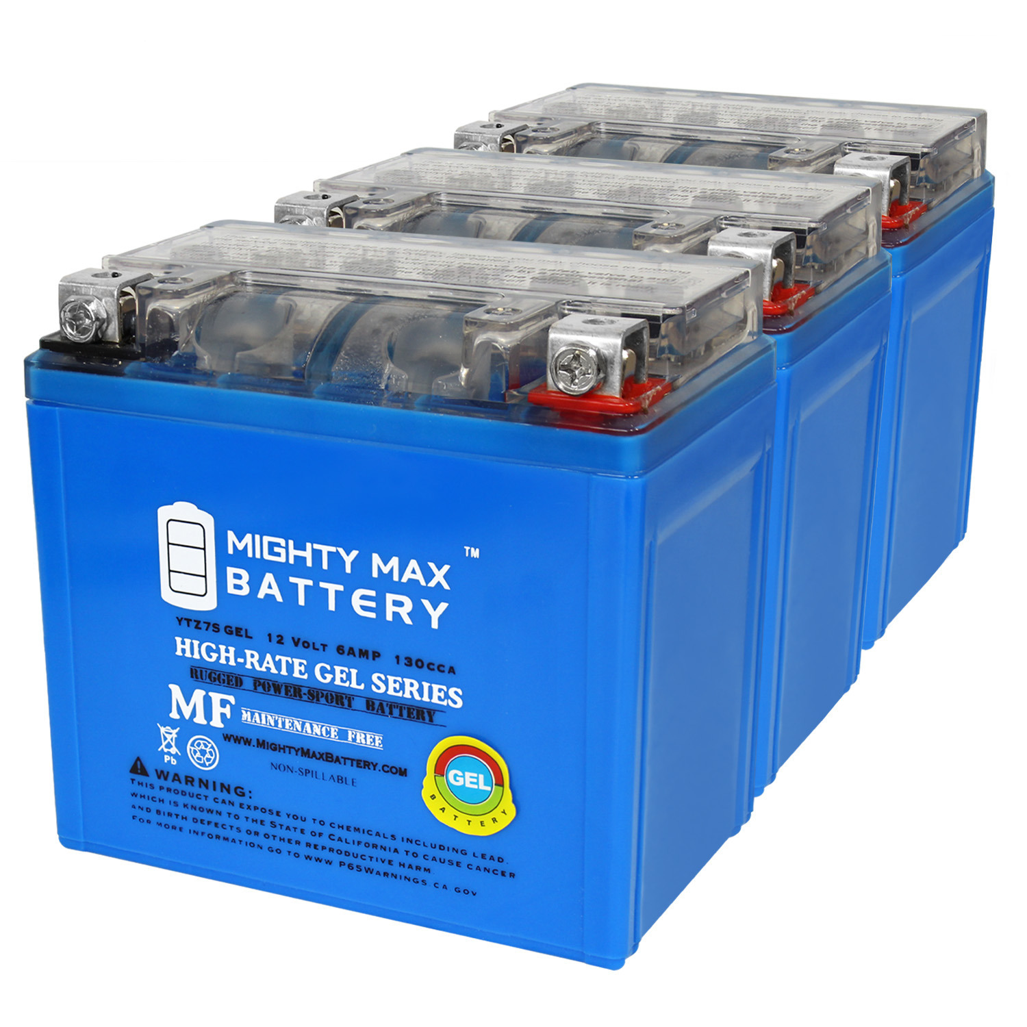 12V 6AH GEL Replacement Battery Compatible with Yamaha 600 YZFR6 Race 23 - 3 Pack