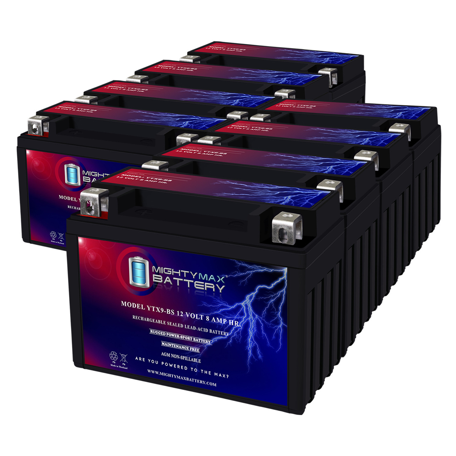 YTX9-BS SLA Replacement Battery Compatible with Royal Enfield Classic 350, Meteor 350 22 - 8 Pack