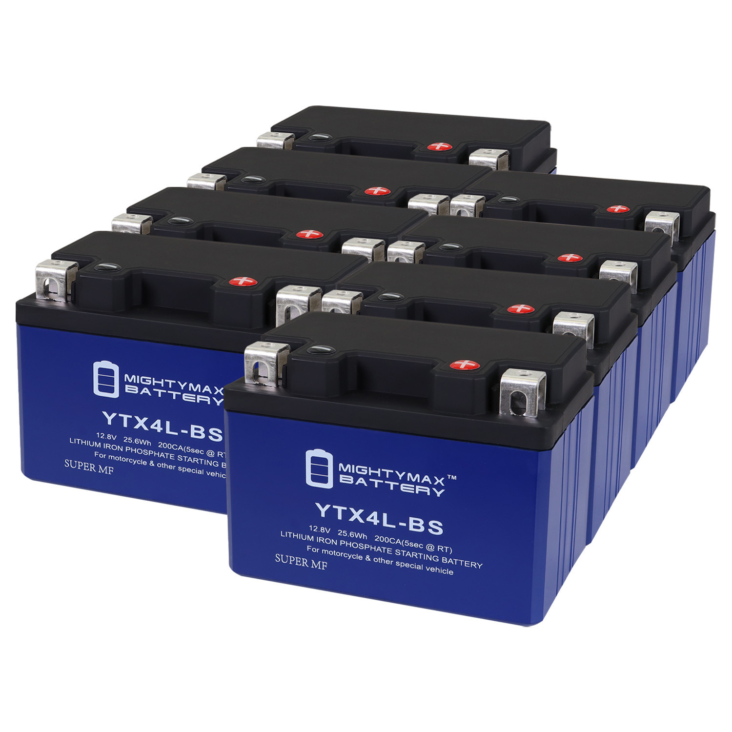YTX4L-BS Lithium Replacement Battery Compatible with Yamaha 125 TTR125E/LE Electric Start 03-24 - 8 Pack