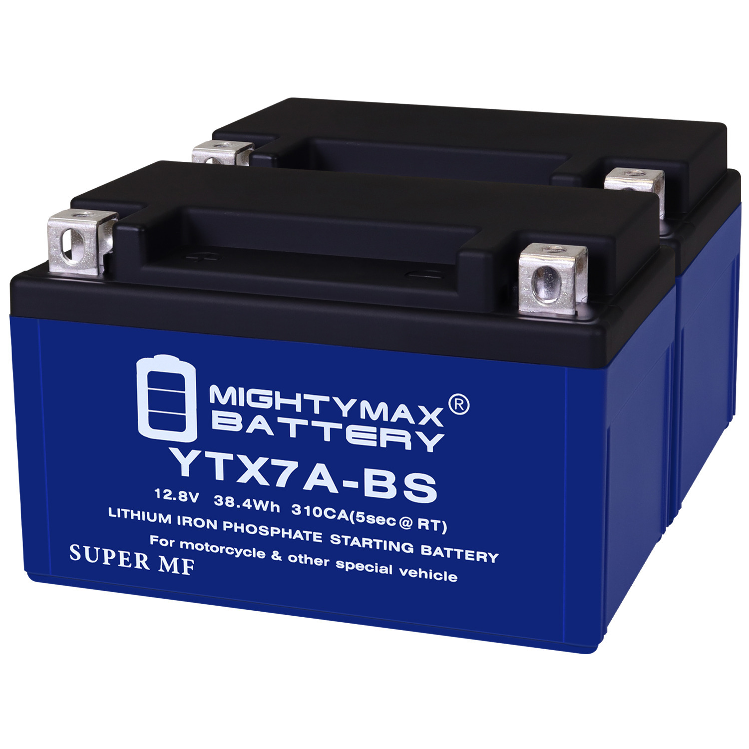 YTX7A-BS Lithium Replacement Battery compatible with Kawasaki 230 KLX230, S, SE, SM, ABS 24 - 2 Pack
