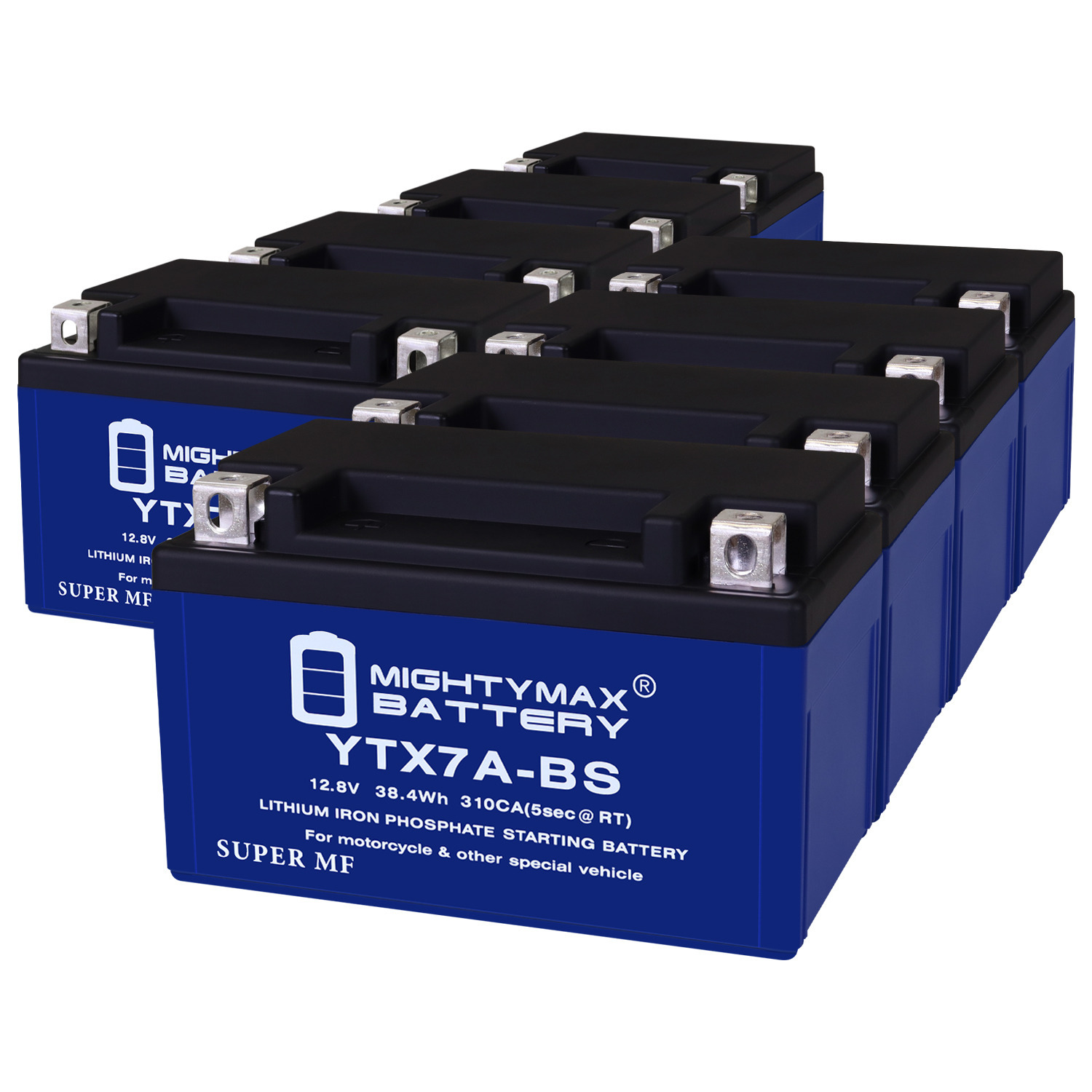 YTX7A-BS Lithium Replacement Battery compatible with Kawasaki 230 KLX230, S, SE, SM, ABS 24 - 8 Pack