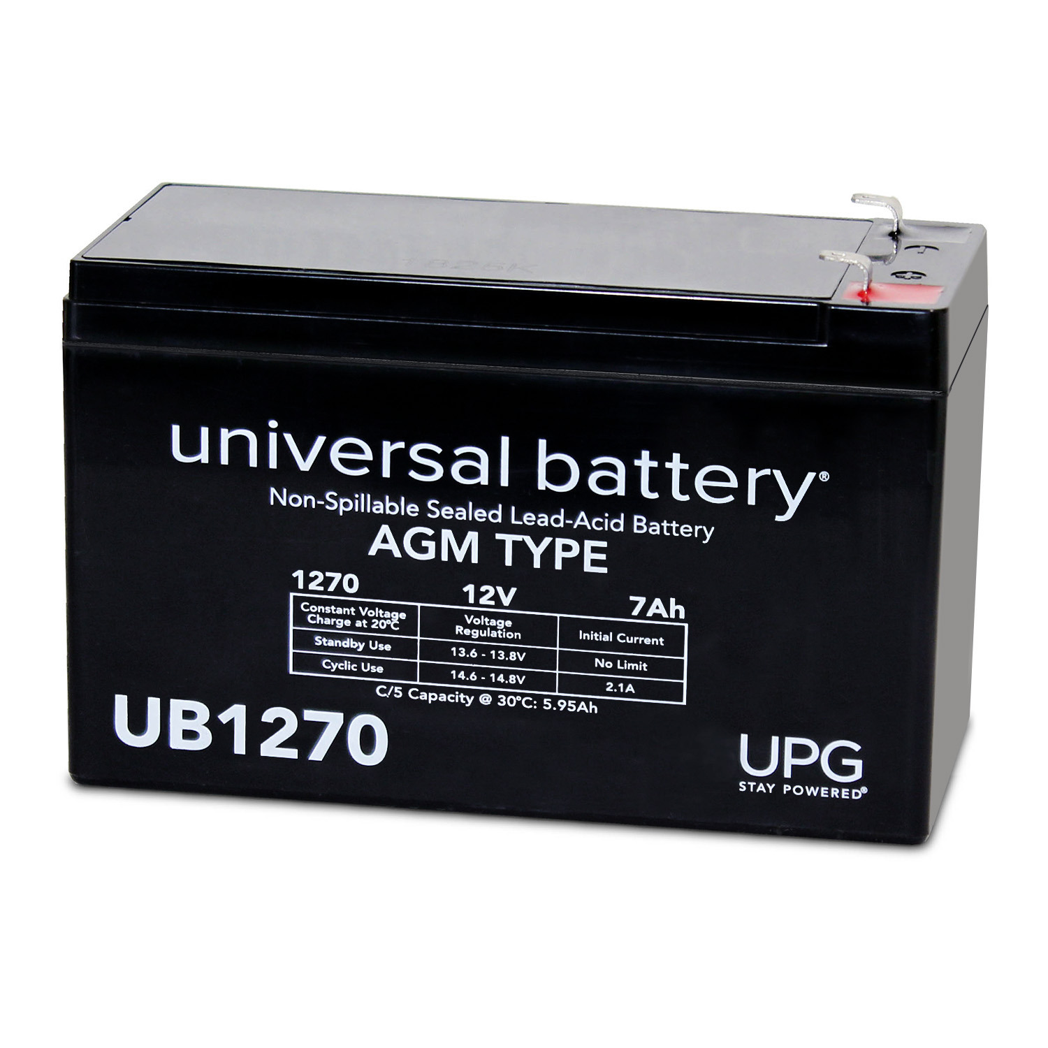 UB1270 / UB1272 SLA 12V 7AH .187 TT - UB1270