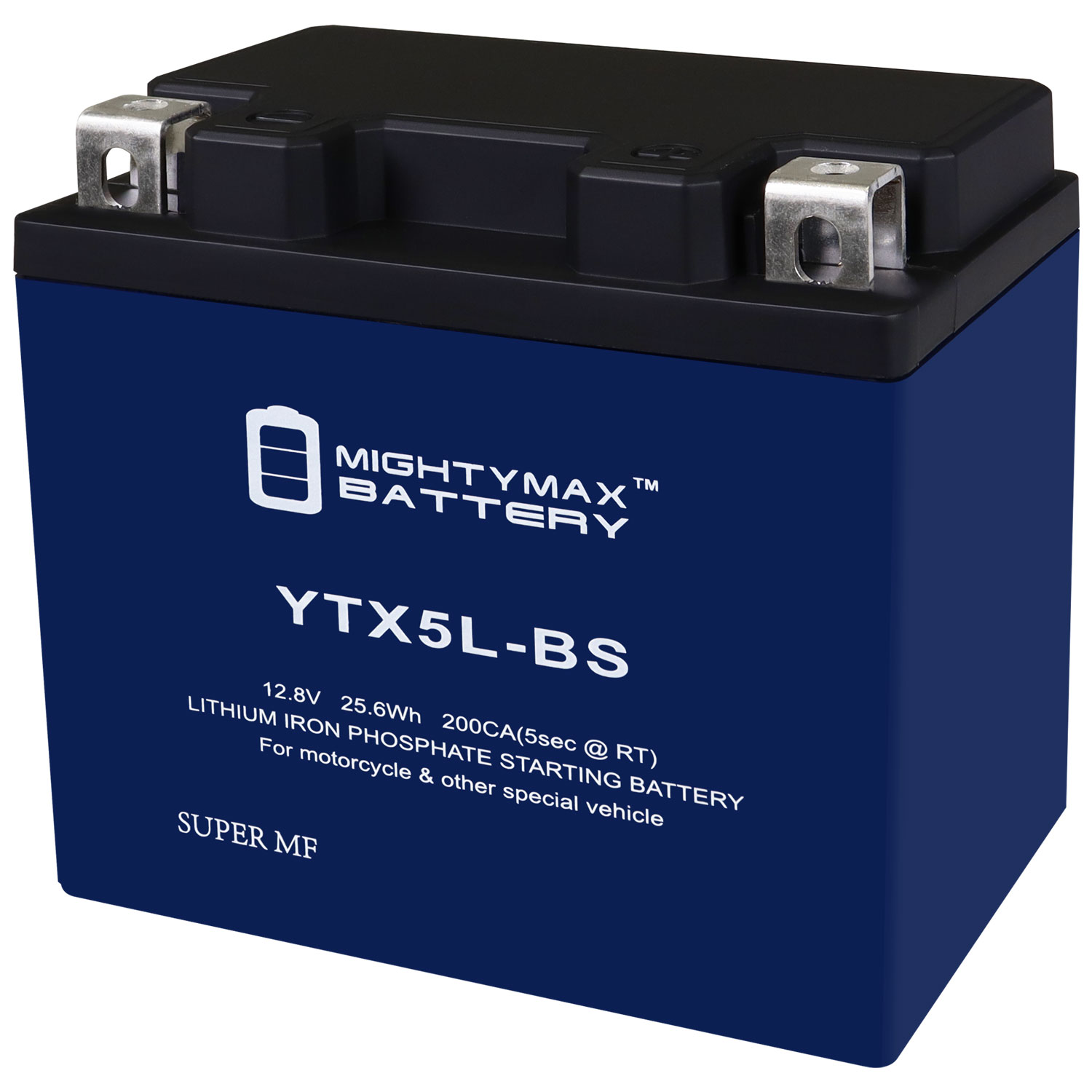 Mighty Max Battery YTX5L-BSLIFEPO4 - 12 Volt 4 AH, 150 CCA, Lithium Iron Phosphate (LiFePO4) Battery - YTX5L-BSLIFEPO4