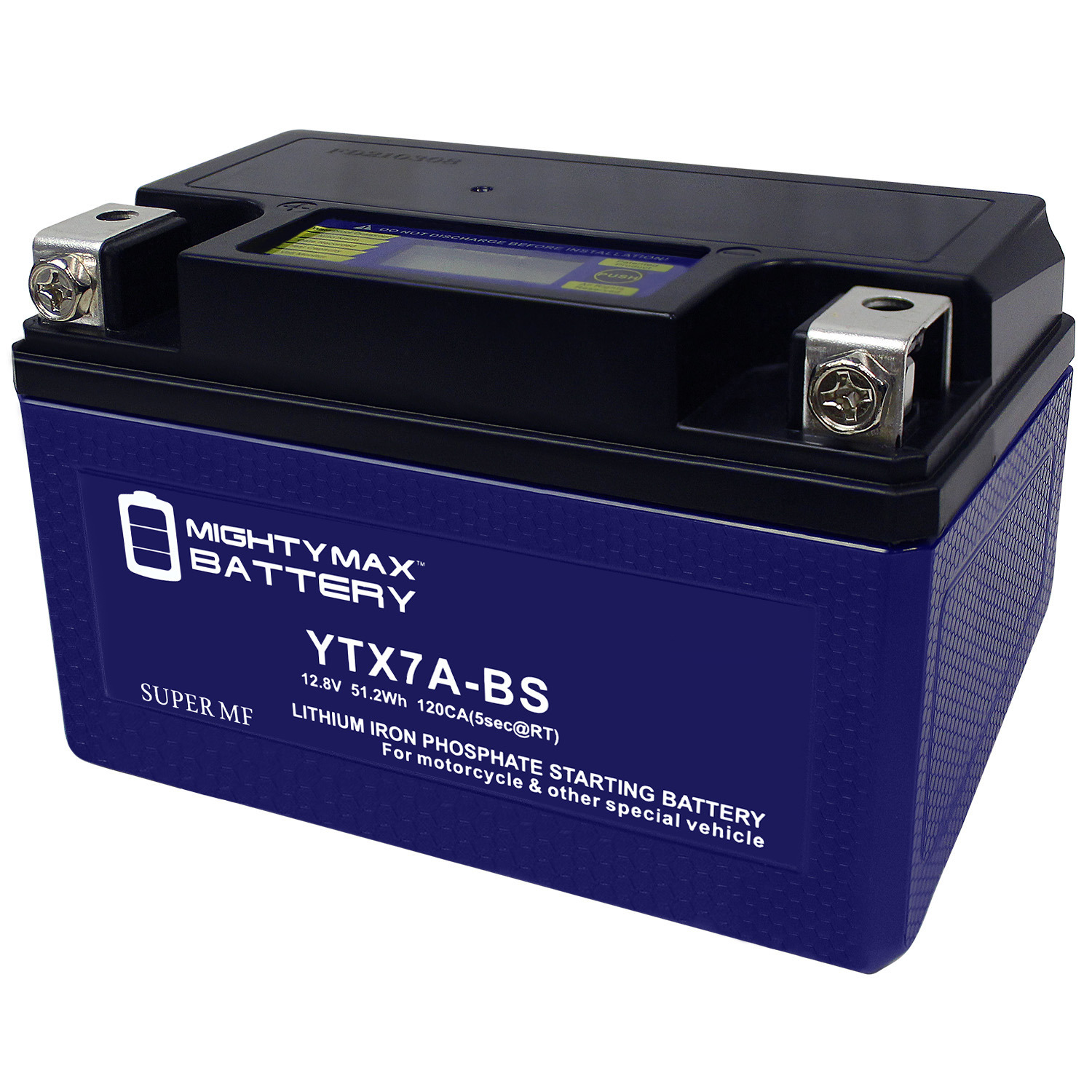 Mighty Max Battery YTX7A-BSLIFEPO4 - 12 Volt 6 AH, 240 CCA, Lithium Iron Phosphate (LiFePO4) Battery - YTX7A-BSLIFEPO4